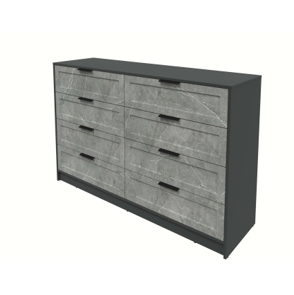 Kомод Тренд КТ-К157 (Антрацит ЛДСП/ Керамика ЛМДФ) Ш1565 В1020 Г451